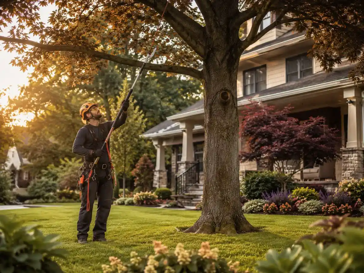 Professional tree care on a Buffalo property