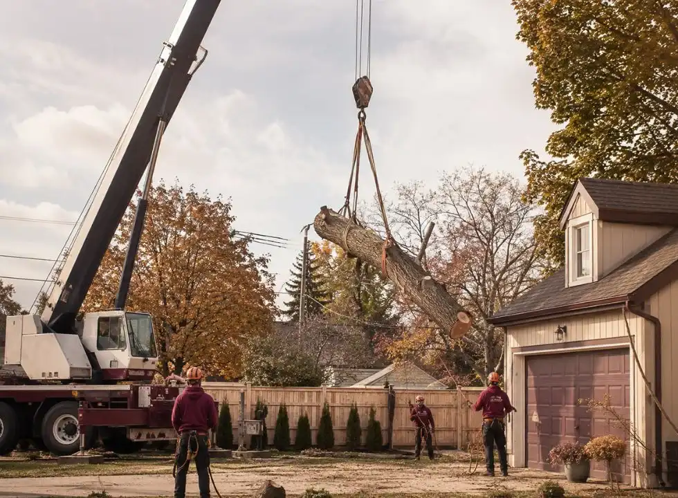 Crane Assisted Tree Removal