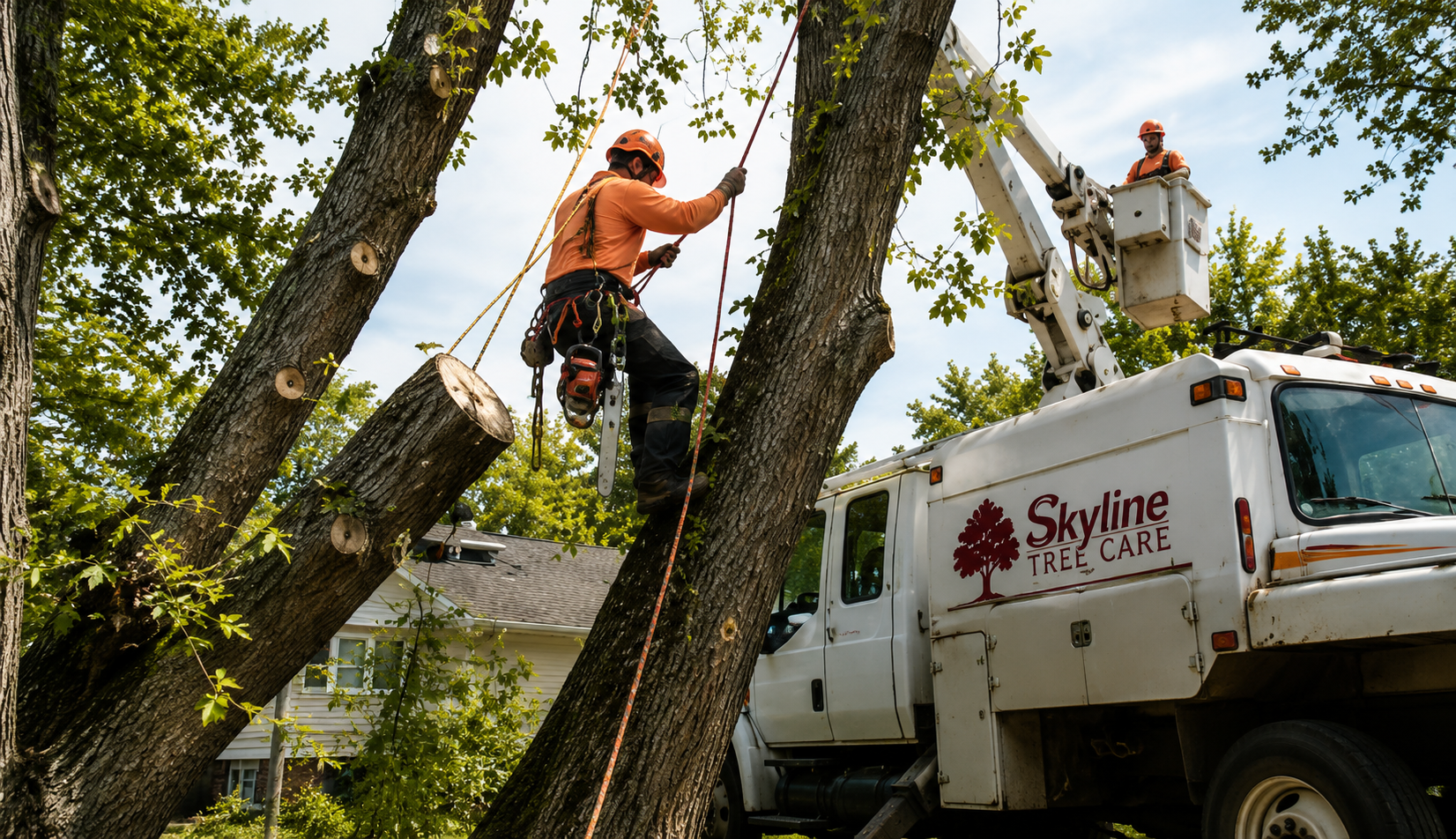 Skyline Tree Care arborists and local crew